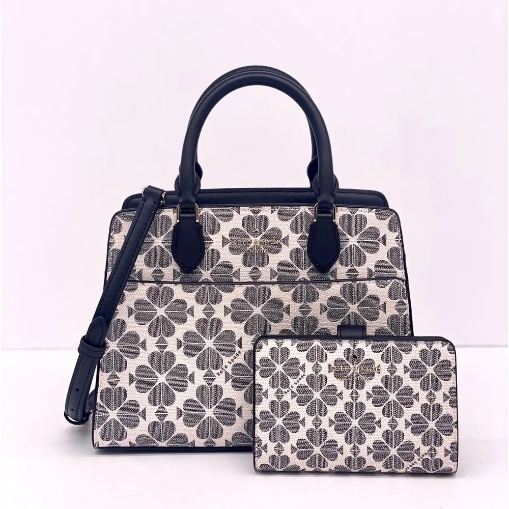 Kate Spade Signature Spade Flower Small Satchel Crossbody and Wallet Set